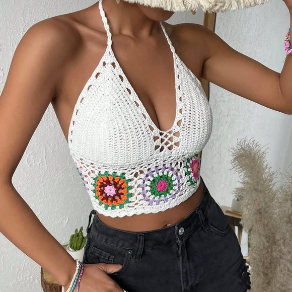 Boho sexy beach crop top - Picture 3 of 6